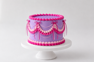 Bright Pink Vintage Cake
