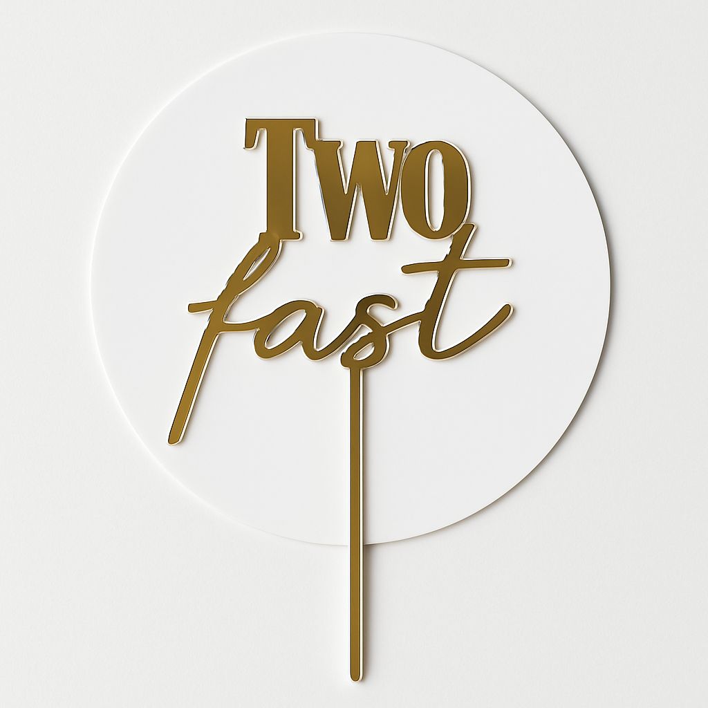 Add-on: Lux Gold Mirrored Topper – Hall Of Cakes