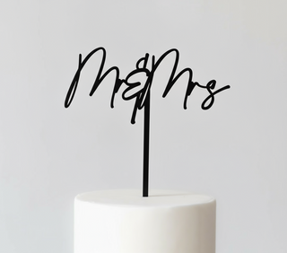 Bespoke Wedding Cake Topper in Black