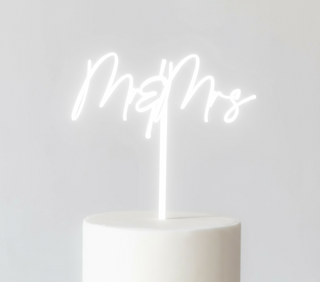 Add-on: Lux Wedding Cake Topper - White