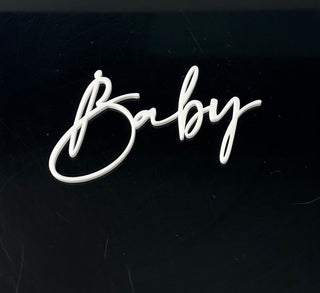 White (front of cake - no built in pick) up to 9 characters