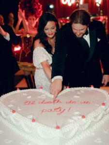 The Giant Heart Cake we created for Lucy & Aaron at the Old Royal Naval College 